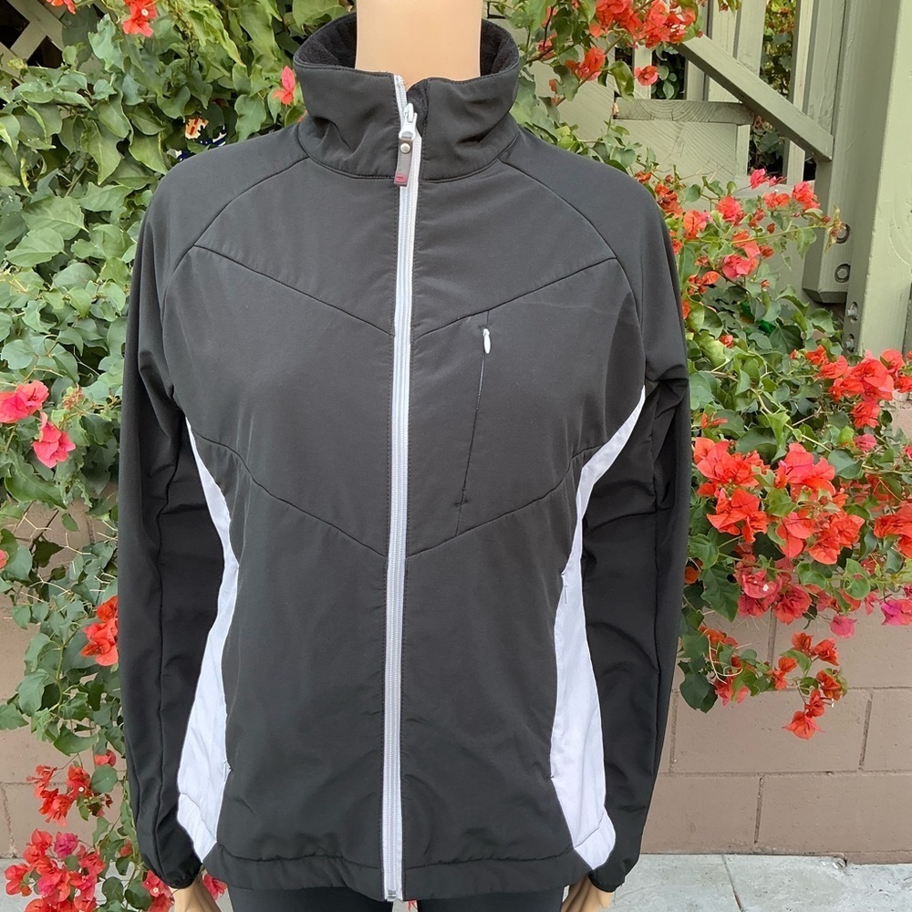 Black and White Zip-Up Jacket